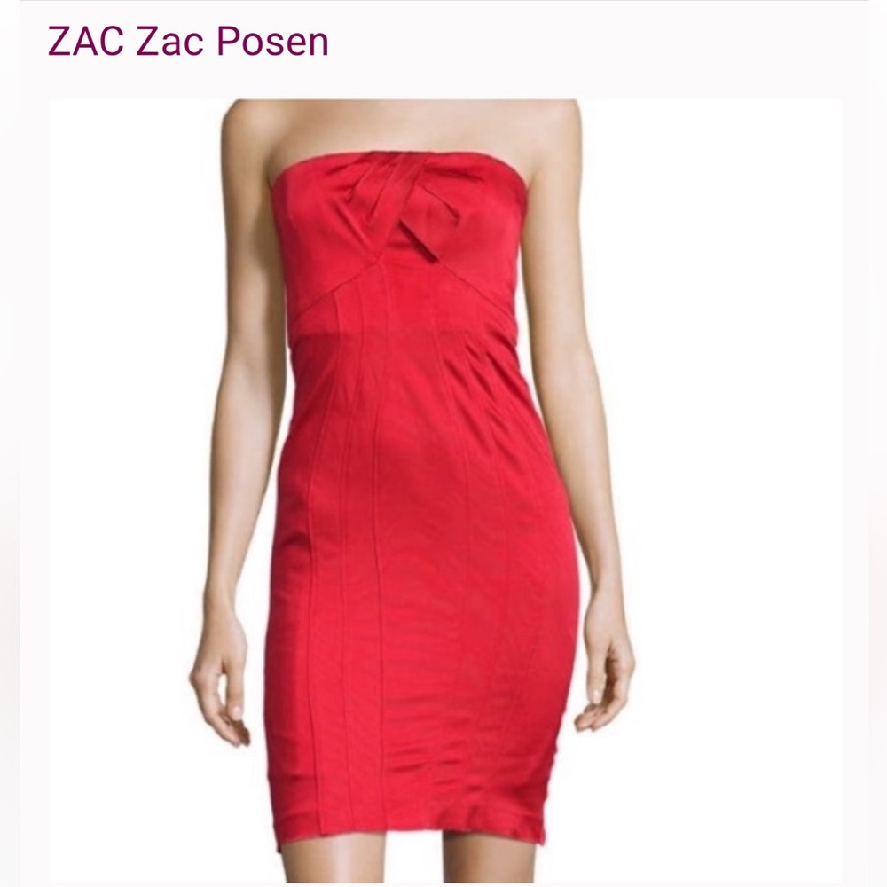 Zac Zac Posen Loretta White Strapless Dress SZ 4